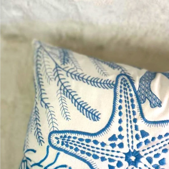 COPY - Starfish Embroidered Cushion Cover 45 x 45 cm NEW - Picture 6 of 6